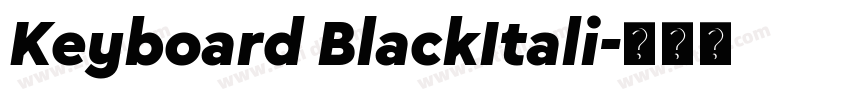 Keyboard BlackItali字体转换